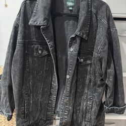 Black Denim Jacket Oversized 