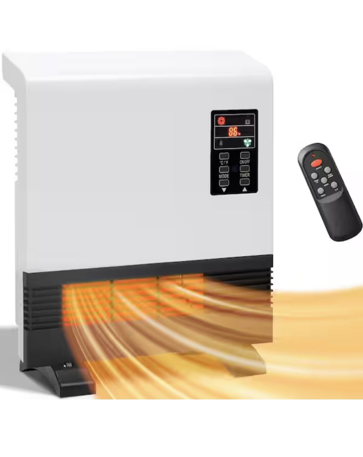 1500W Electric Space Heater With Remote