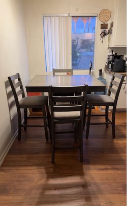 Dining Table Set (Gray Counter Height)