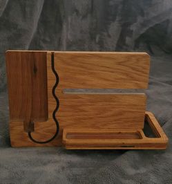 Wood Phone Charging Station ​and​ Nightstand Organizer Dock And Watchstand