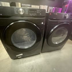 Black Samsung Front Load Washer And Gas Dryer