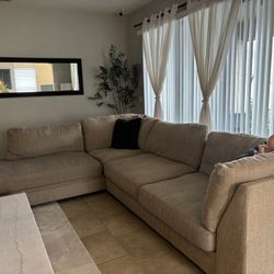 Living Room Sectional With Over Sized Ottoman 
