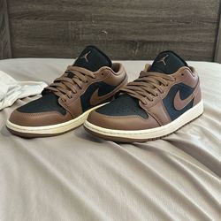 Jordan Air Jordan 1 Low Brown Black White Men’s Athletic Leather
