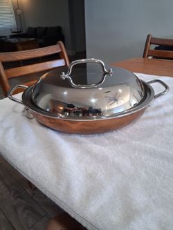 CUISINART 12 1/2" Braiser/Skillet Pan Multi-Ply cookware in Very good condition.  Price Firm