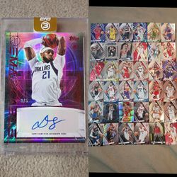 37 Total Cards For 40 - Daniel Gafford 2025-26 Topps Three Remarkable Red Refractor Auto 3/5 + Luka Doncic Select Concourse + 35 2024 Panini Phoenix B
