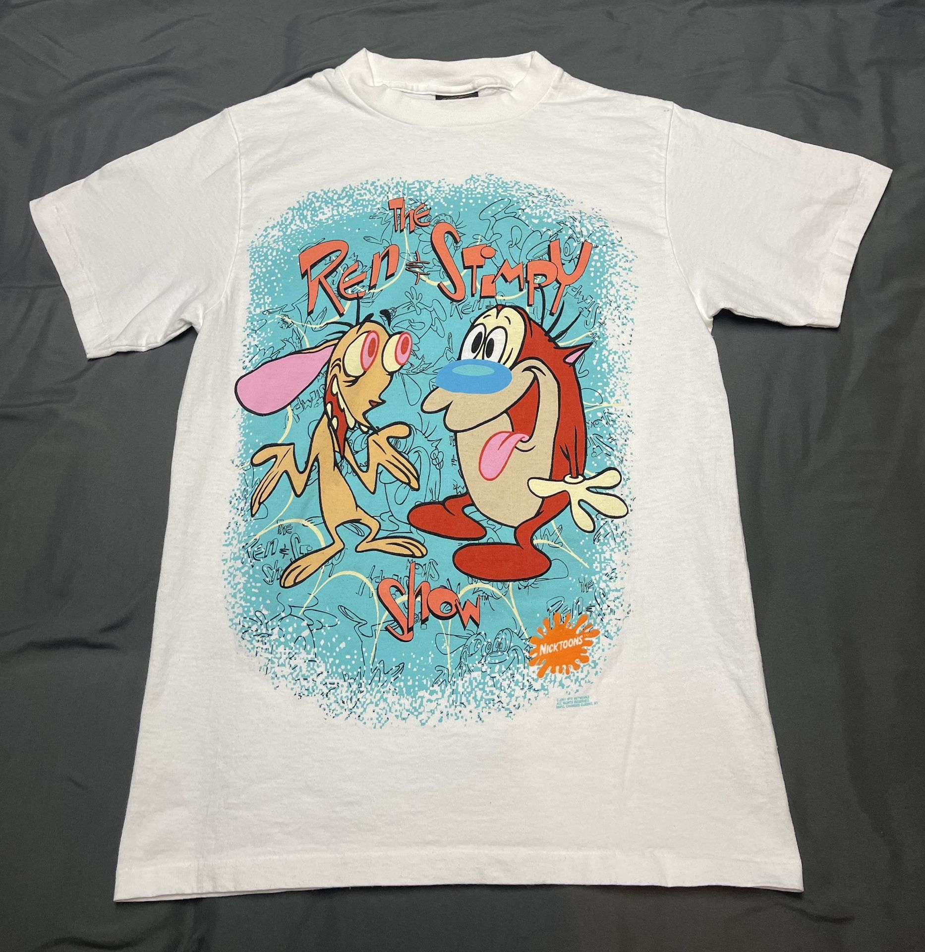 Men’s Vintage Nickelodeon Ren and Stimpy Show T-Shirt - Size Medium