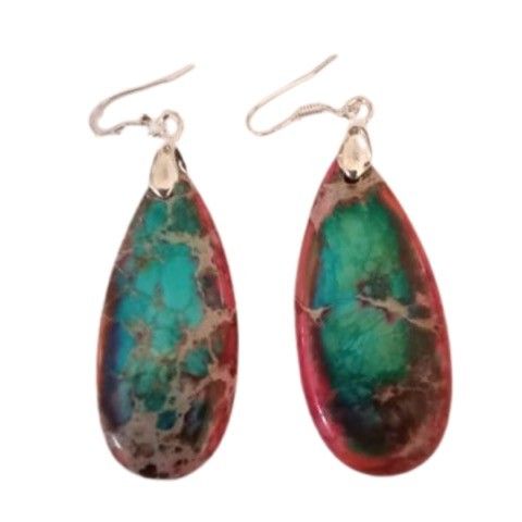 Jasper Colorful Tropical Earrings 