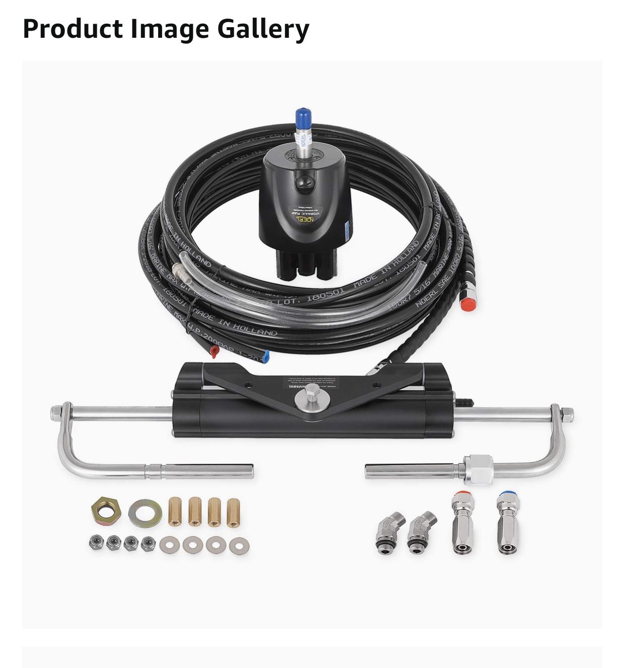 Photo Hydraulic Outboard Steering Kit, 150HP Hydraulic Outboard Steering Kit Boat Marine System