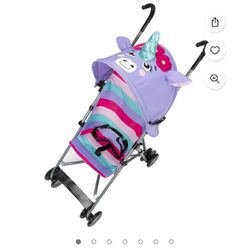 Cosco Kids Comfort Height Toddler Umbrella Stroller With Canopy, Unicorn