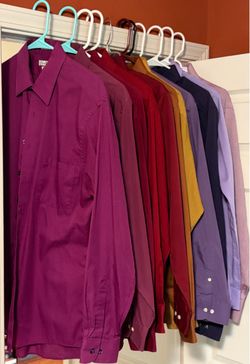 Men's Fitted Dress shirts neck size 15.5/16,  sleeve 34/35, pre-owned