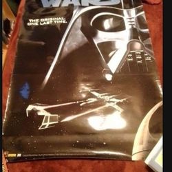 1995 Star Wars Trilogy Darth Vader Poster 27x40