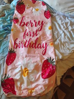 Berry First Birthday Party Arch Cover
