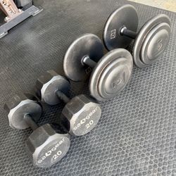 Dumbbells - 110 lbs total