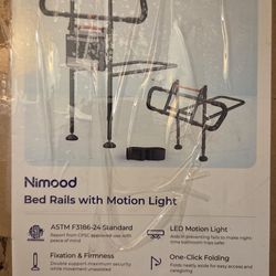 Bed rails with light