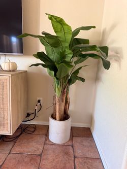 Set of 2 Faux Banana Palms