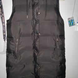 Zara Long Puffy Vest 