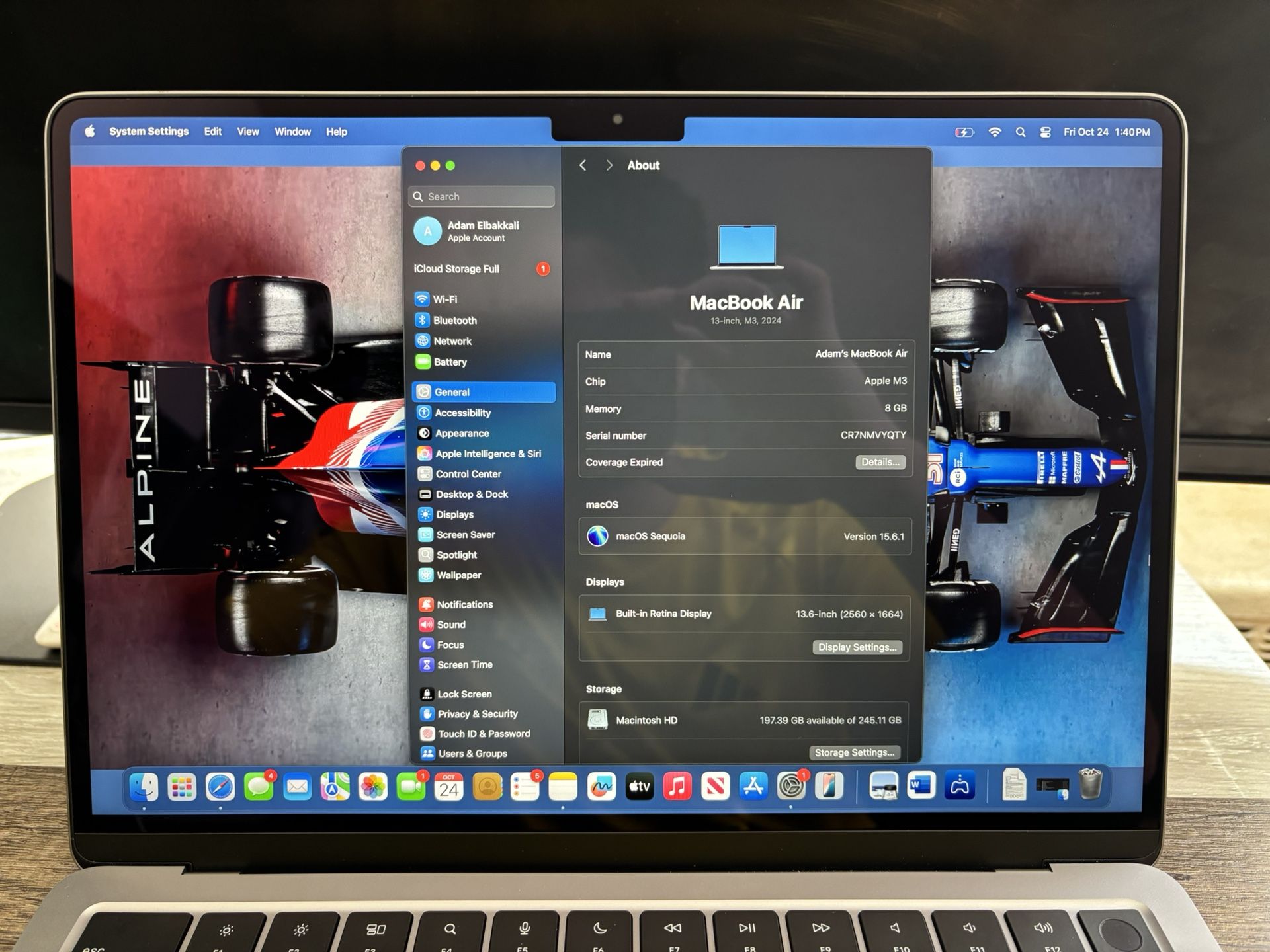 Apple - MacBook Air 13-inch Laptop - M3 chip Built for Apple Intelligence - 8GB Memory - 256GB SSD - Space Gray