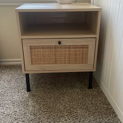 Rattan nightstand 