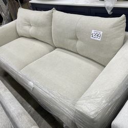 Fabric light loveseat sofa