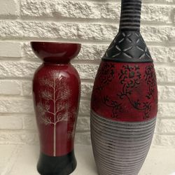 Set of 2 ceramic vase and candle holder new with Tags
