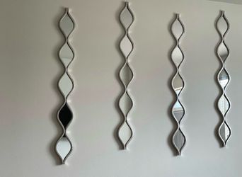 silver decorative wall mirrors