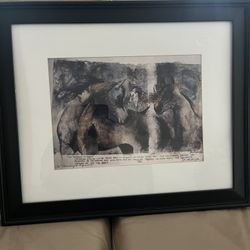Beautiful framed limited-edition watercolor print, “The Journey to Equus” by Jan Bullington