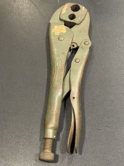 Vintage vise grip 10cr thermacote Crimper Military. Original Army Green Paint