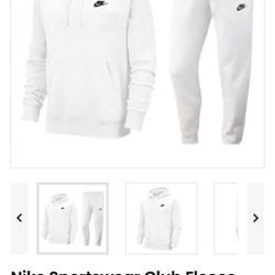 White NIKE Fleece Set