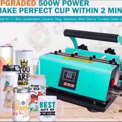  Tumbler Mug Heat Press Machine for 20 OZ 30 oz Sublimation Blanks Tumbler Cups & 11 OZ 15 OZ Sublimation Mugs with Adjustable Attachment Free Heat Re