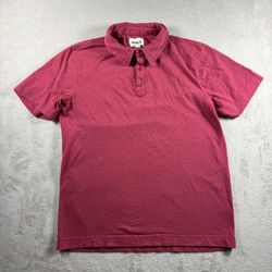 Pact Men’s Medium Red 100% Organic Cotton Short Sleeve Polo Shirt Casual #11A