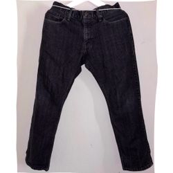 Mens Levis Black Jeans 34 X 30 Great Condition Fashion Stylish Gothic Raw Denim Jeans