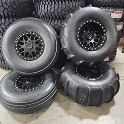 New 4 Lug 32" Sand Setup For Canam X3 Tires With KMC Beadlock Wheels