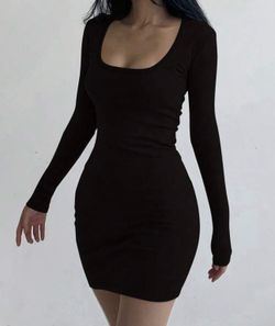 Long sleeve mini dress