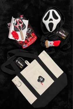 Ghost Face Meltz 8pc Bundle Glow Chase Pumpkin Rare Plush Tote Scream