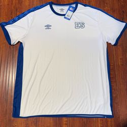 Umbro El Salvador Soccer Jersey Shirt Labeled XXL Fits XL Brand New w/Tags Read!