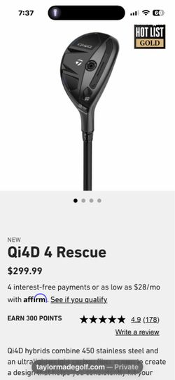 TaylorMade Qi4D rescue club 4