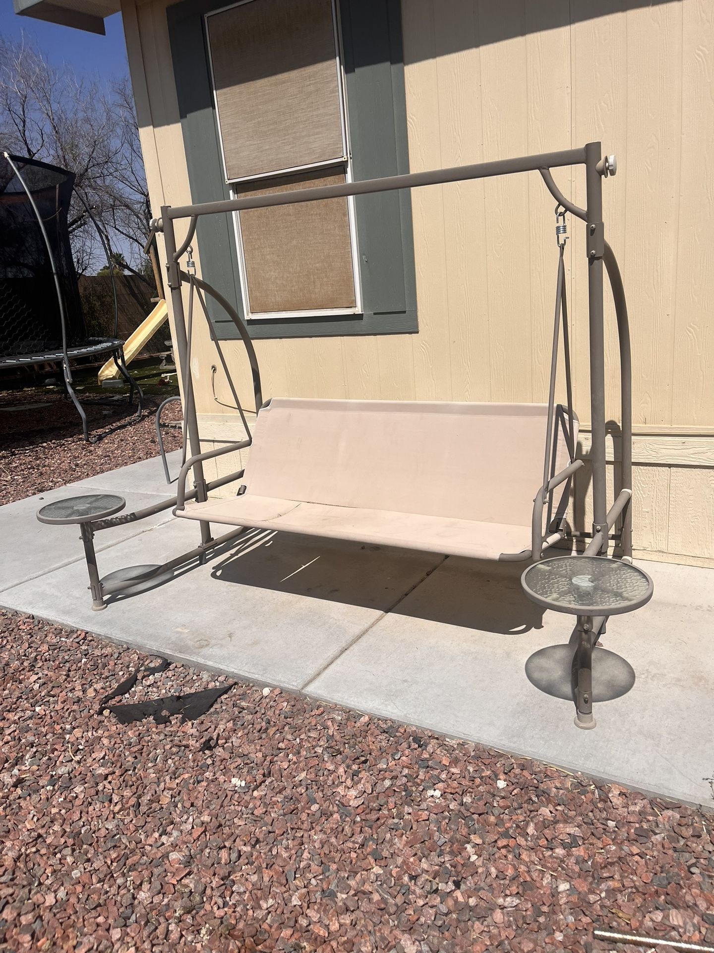 Porch Hammock Swing With Tables