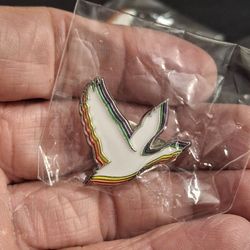 "NEW " LGBTQ Lapel Pin Pride Goose Bird Flying Peace Rainbow, Enamel $3 Ea Or 2 For $5