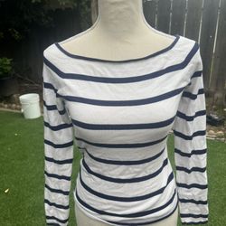 H&M  striped off the shoulder top