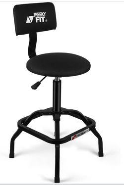 New Shop Stool with Backrest, Mechanic Garage Stool for Workshop, Adjustable Shop Stools Chair, Padded Workbench Stools for Men Women