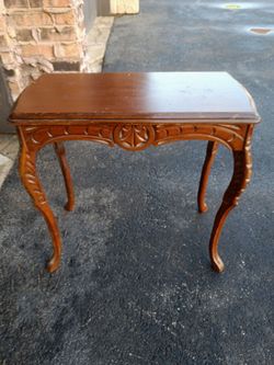 Wood accent table