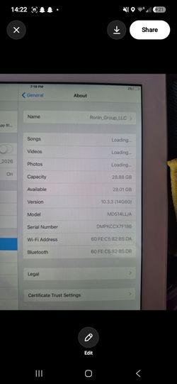Apple iPad 32GB WiFi – Great Condition – Factory Reset & Ready