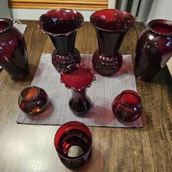 Ruby Red Vases