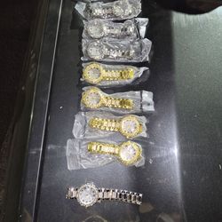 Gold/Silver Tone Bling Watch