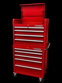 Husky Heavy Duty Rolling Tool Chest & Cabinet Combo Red