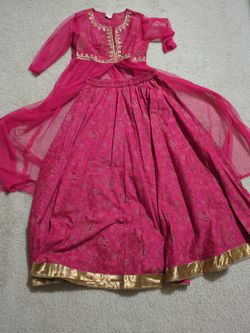TULSA Pink Gold Indian Dress Outfit