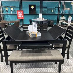 🔥 Ambenrock Dining set with 4 Chairs | Diningg Room Setss | Table | Chairs | Bench  💸 Best Price⚡️Lawn&Garden, Garden Furniture | Patio Furniture