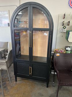 Enzo Storage Cabinet With Rattan Cabinet Doors