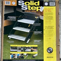 Lippert Components Solid Step Triple Step for RV and Travel Trailer Entry Doorway