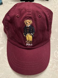NEW Polo Bear Ralph Lauren Burgandy Baseball Hat